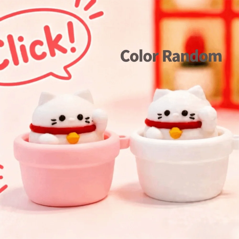 Finger Button Clicker Fidget Keychain Soft Slow Rebound Cute Clicking Pressure Relief Funny Cartoon Animals