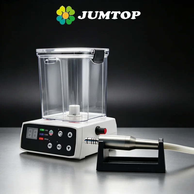 JUMTOP LED Brushless Micromotor with Water Tank Work with 1:1/1:5/16:1 Contra Angle Handpiece
