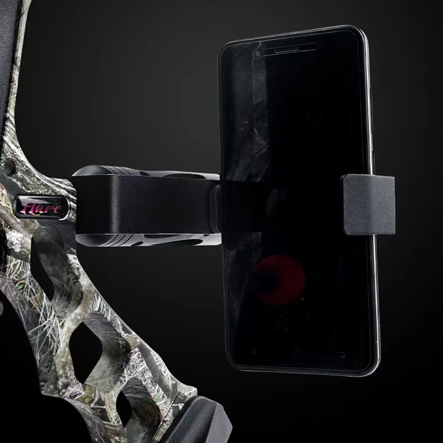 Archery Phone Mount Holder for Compound Recurve Bow Aluminum Alloy Smartphone Bow Camera Bracket Record Shooting Moments Archery