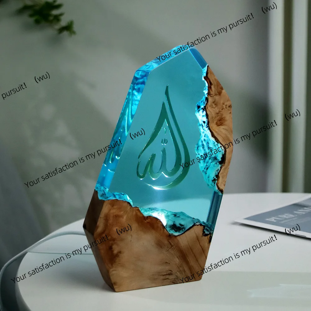 Eternal Love Couple Valentine's Day Qixi Festival Wedding Epoxy Resin Crafts Chinese Creative Night Light Atmosphere Ornament
