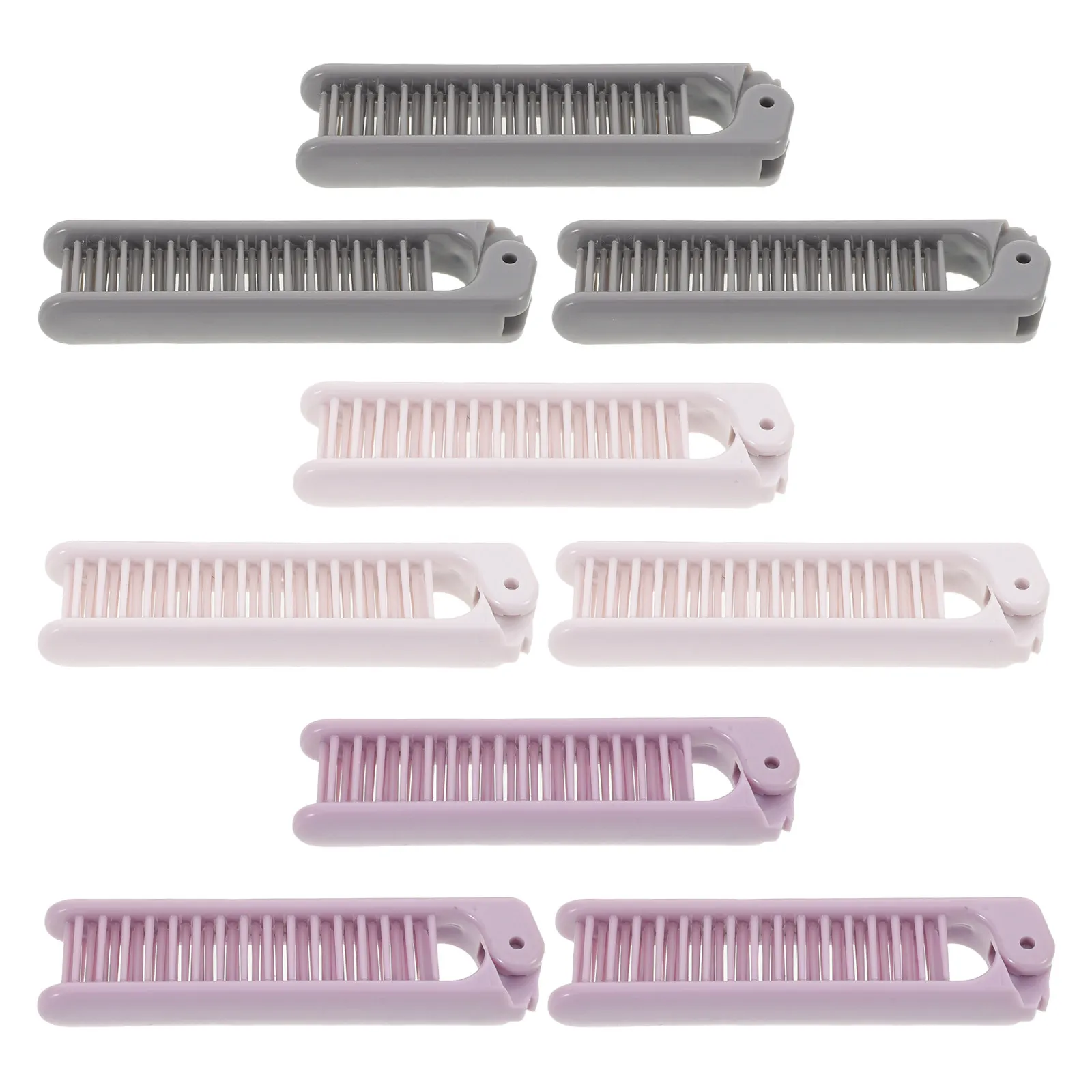 

9pcs Travel Folding Comb Compact Foldable Hair Comb Double-Headed Wide Tooth For Men Women - Mini Travel Size Brush For