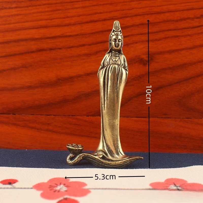 Guanyin-Statue, Heimdekoration, Figur, Buddha-Statue, Ornamente, Buddhismus, Tempel, Geschenke, Guanyin, kleine Bronzeware, Metallhandwerk – Detail 2