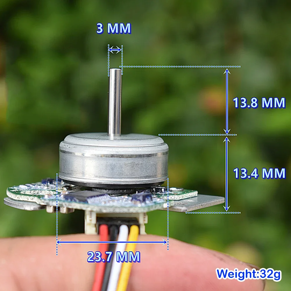 High Power 20W Mini 24mm Brushless Motor with Drive Board DC 12V 15V 31500 RPM High Speed Powerful Turbine Fan BLDC