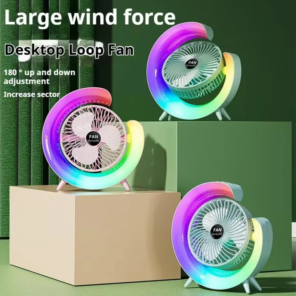 Portable Mini Fan Foldable Handheld USB Rechargeable Small Desk Fan with 5 Speeds for Travel Outdoor Home Use