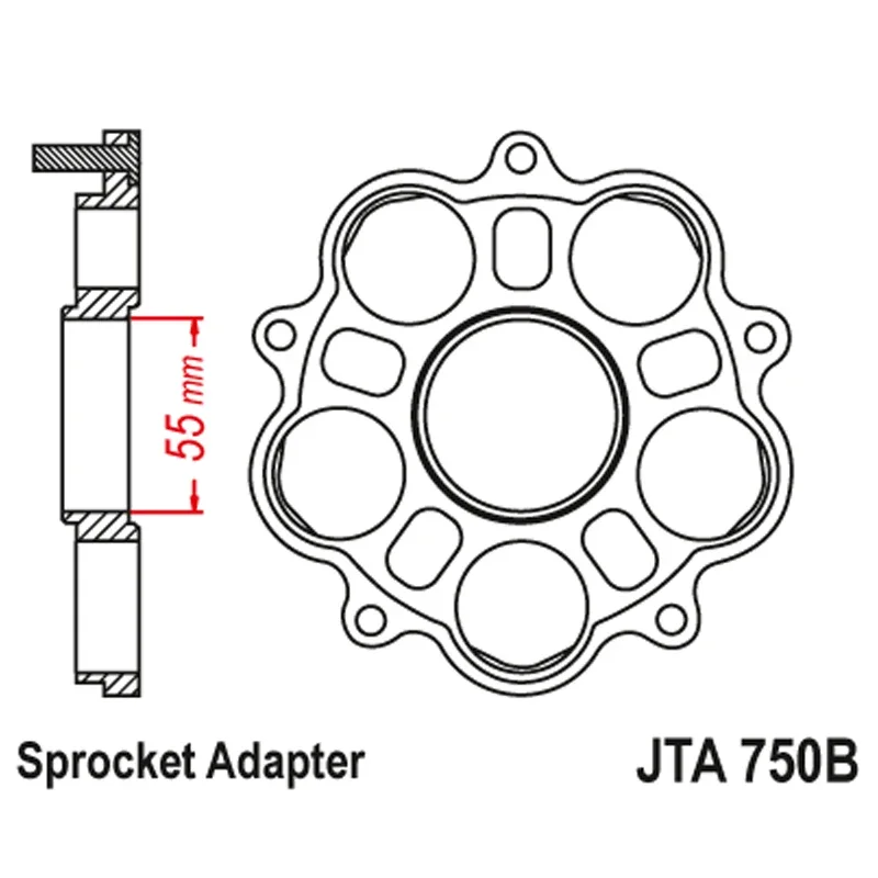 

JTA750B Drivetrain Part Gear For Ducati 796 Monster 2012-2015 Motorcycle Wheel Accessories Steel Rear Sprockets