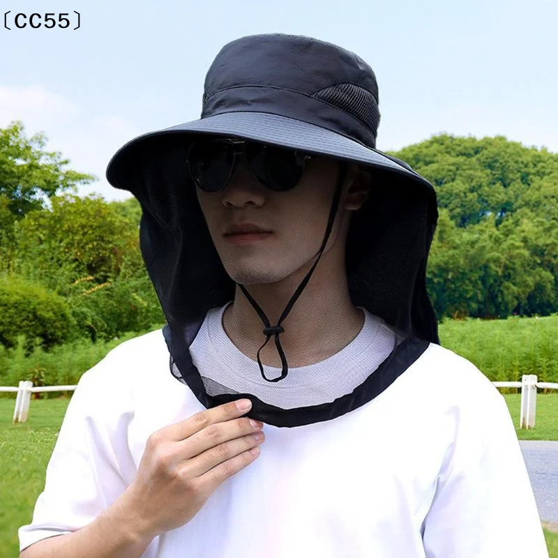 Foldable Mosquito Hat With Hidden Net Mesh Repellent  Bee Protection Casual Outdoor Sunscreen Fishing Cap Panama Hat〔CC55〕