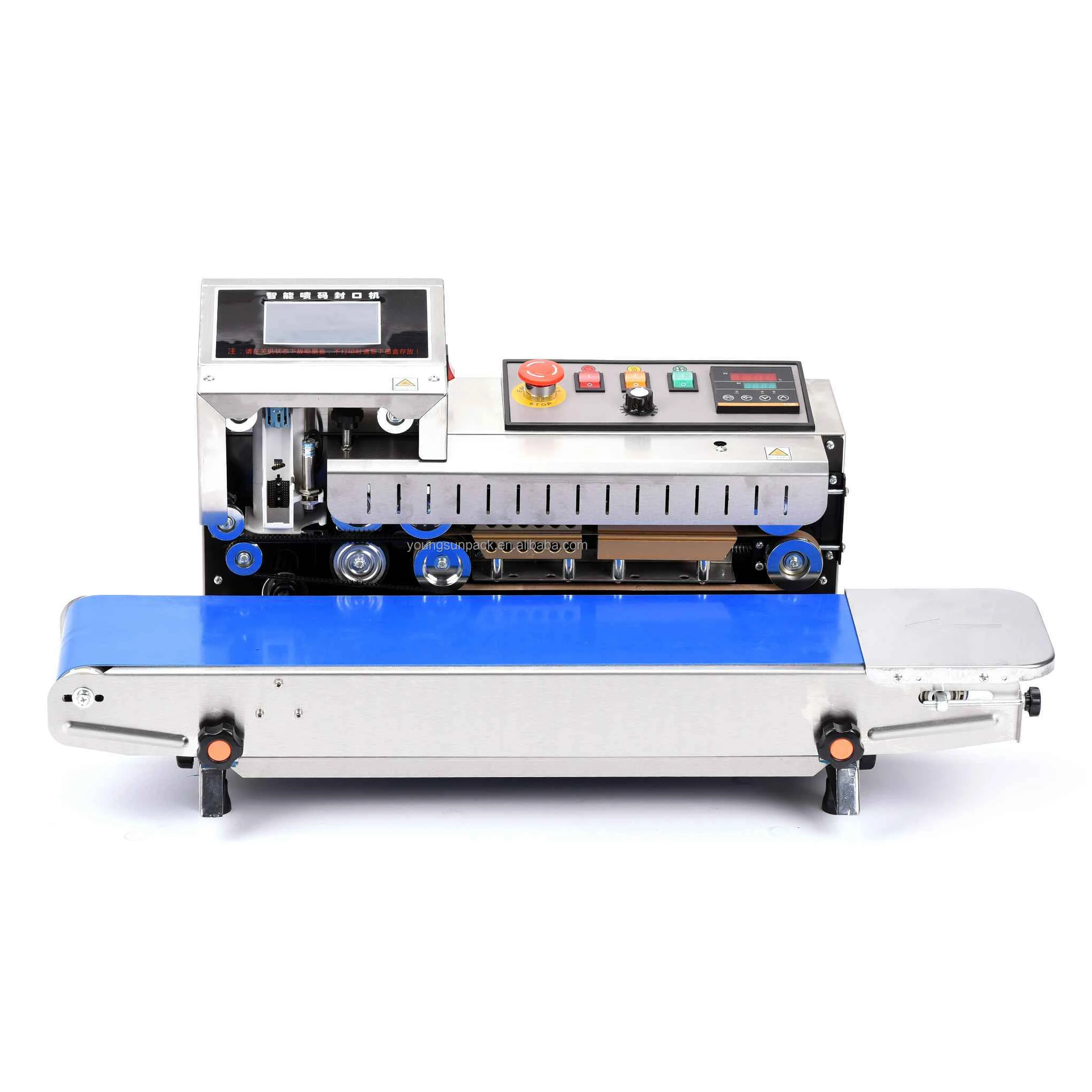 Intelligent Plastic Film Bags Heat Sealing Machine Continuous Band Sealer Machine Inkjet Printing Sealing Machine