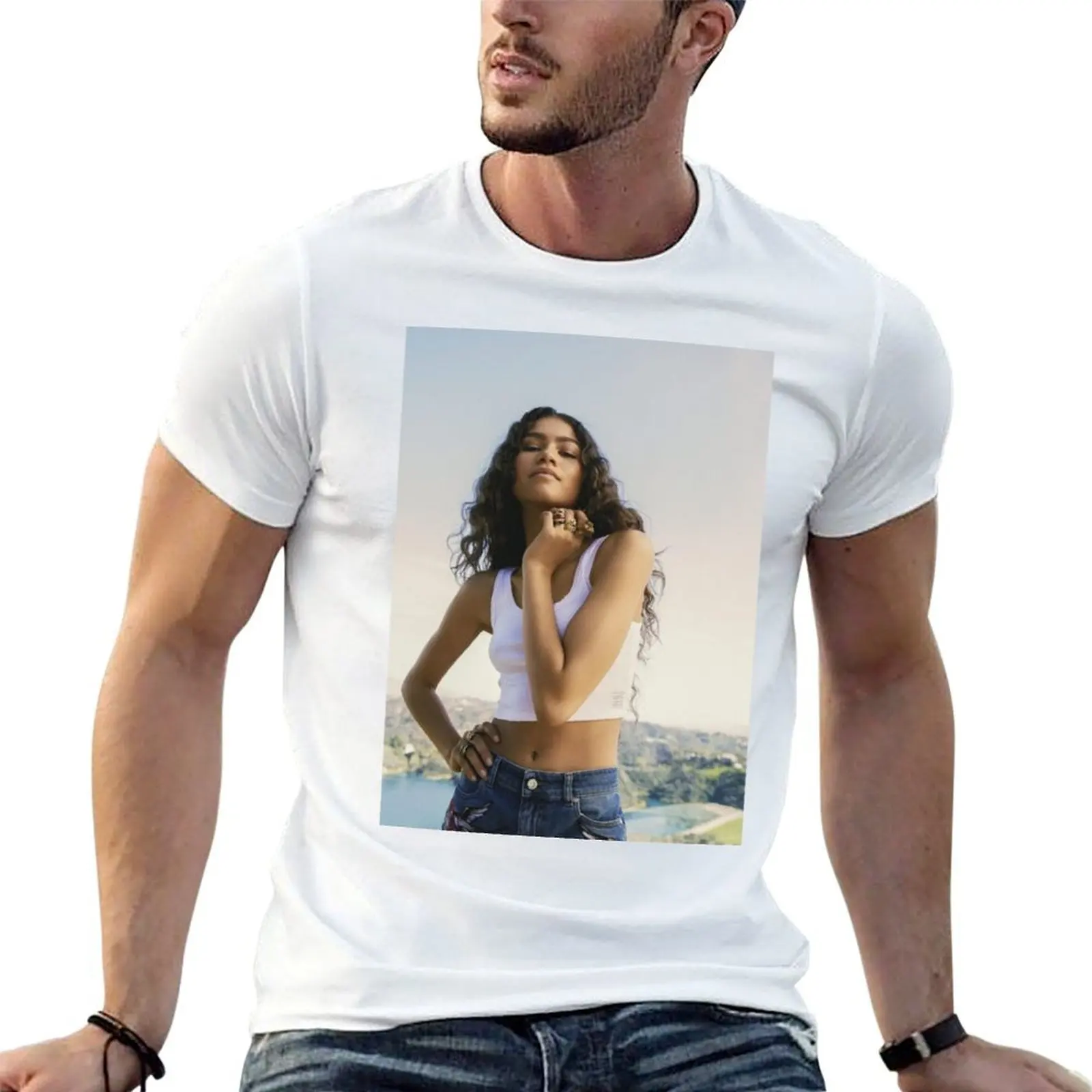 Zendaya T-Shirt football t shirt shirts graphic oversized t shirts for men