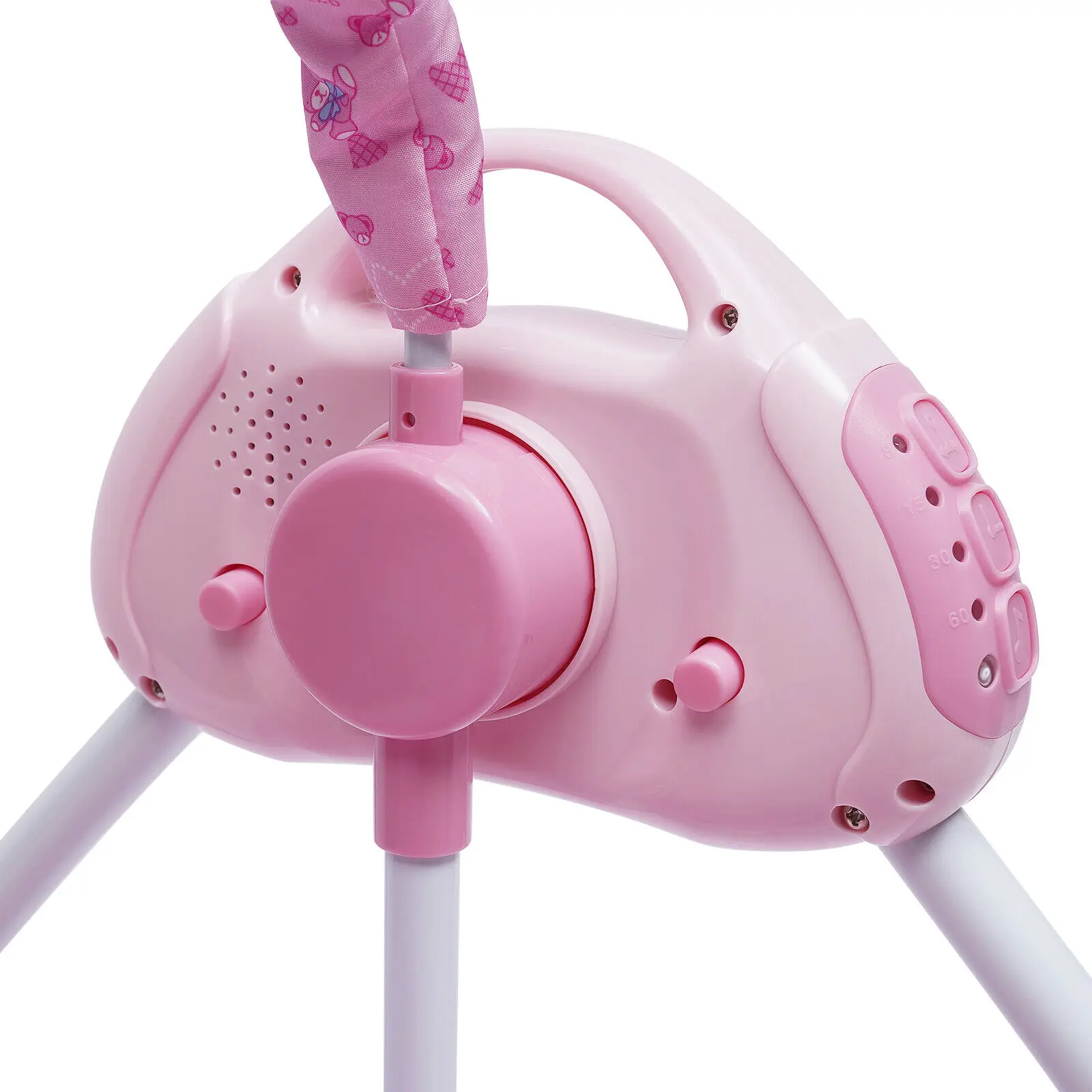 Berço elétrico do bebê berço com balanço automático, rosa cama recém-nascido, berço do sono e Mat