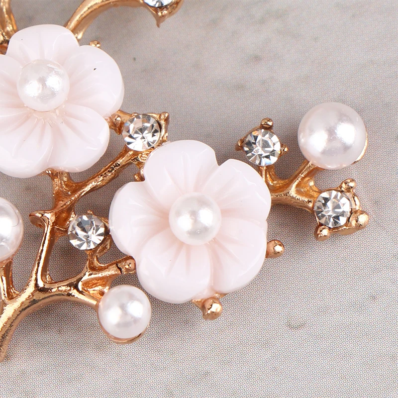 2Pcs Alloy Branch Flower Accessories Antiquity Hairpin Clothing Hair Accessories DIY Material