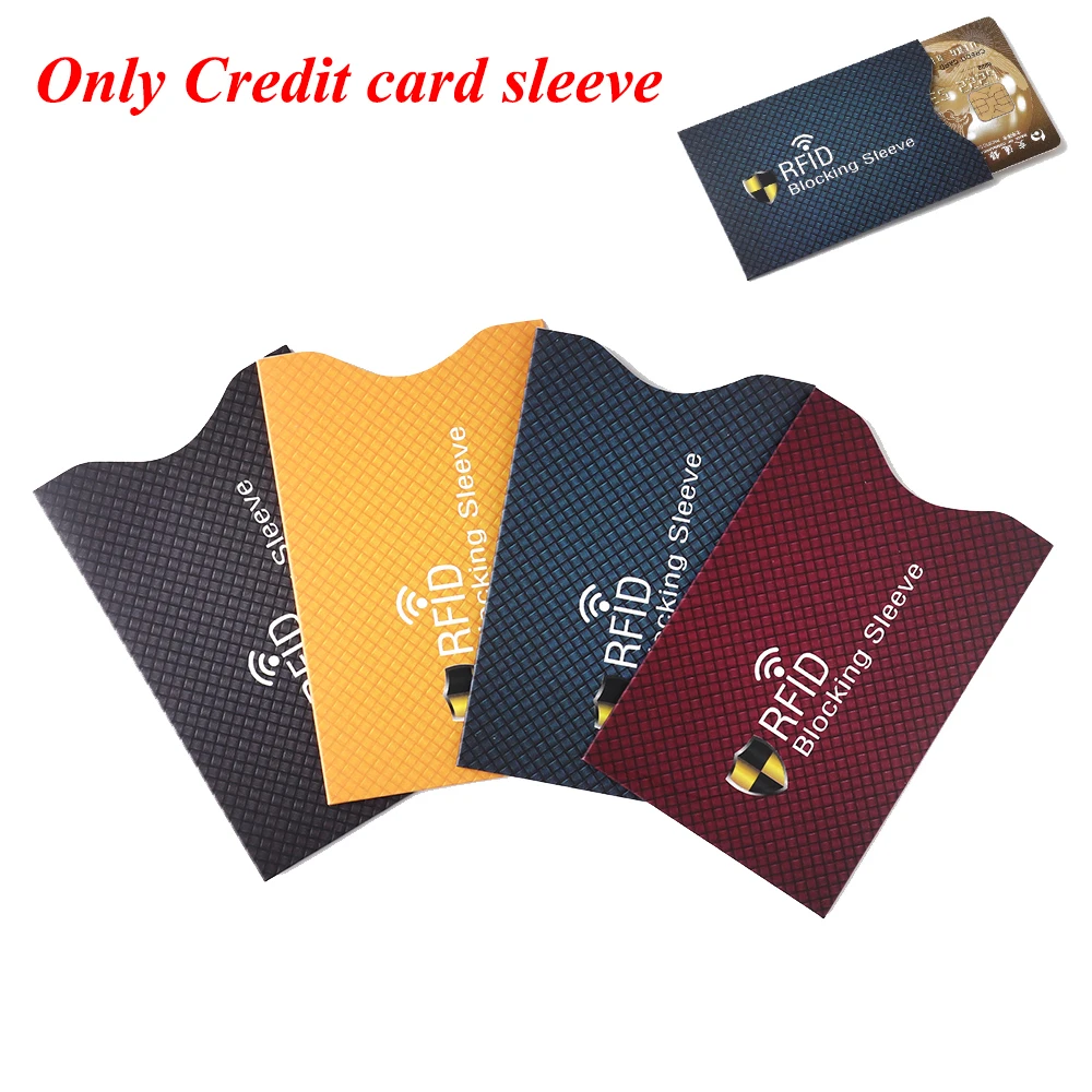 5PCS Safety Credit Cards Aluminium Anti-theft Sleeve Skin Case New Wallet Protect Case Cover Card Holder RFID Blocking