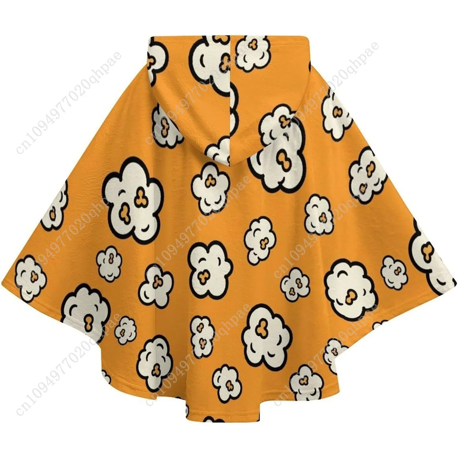 سترة بطانية مريحة من الفلانيل، هوديي كبير الحجم بنمط الفشار مع جيوب للأطفال والمراهقين