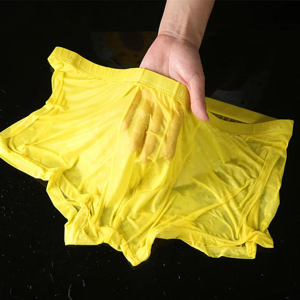 1 قطعة الصيف الرجال سامسونج سريعة الجافة مثير سراويل داخلية للرجال ملابس داخلية شفافة تنفس الملاكمين السراويل جذوع #4