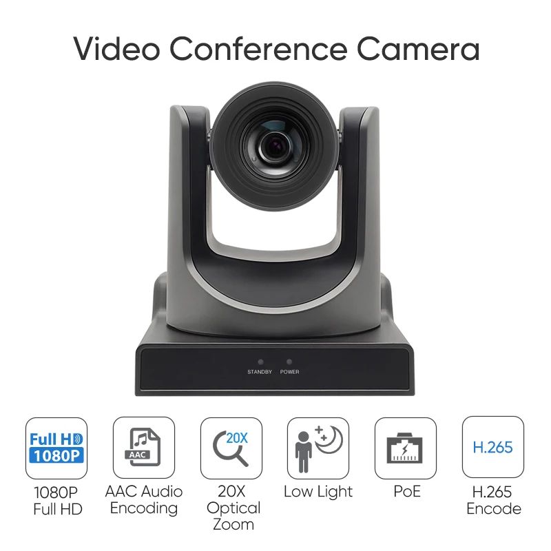 PTZ Camera USB2.0 30X Optical Zoom HD 1080P Auto focus Live Streaming Video Cam for Conference Church