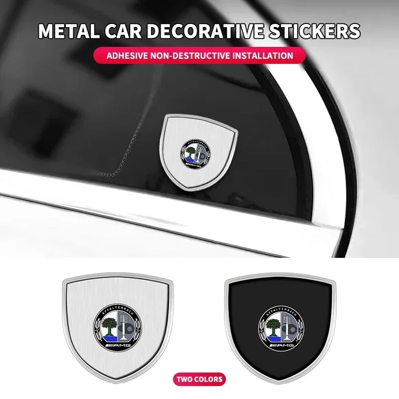 

Car Styling 3D Aluminum Emblem Car Decoration Body Stickers Decals For Mercedes Benz W211 W203 W210 W124 AMG W202 Car Accesorios