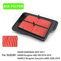 Para Suzuki AN400 AN 400 BURGMAN Executive ABS 2007-2017 2016 2015 2014 filtro de aire para motocicleta accesorios reciclables lavables