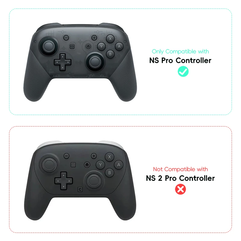 DATA FROG Soft Silicone Case Compatible-Switch Pro Controller Protective Skin Cover Grips For Switch Pro Accessories - view 5