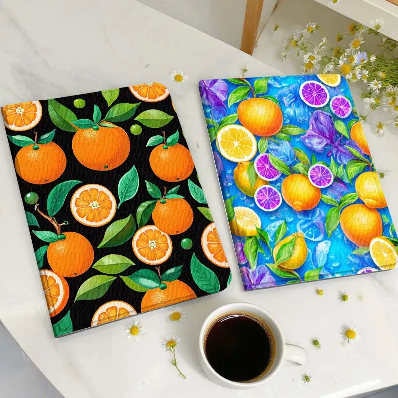 

Cartoon Orange Leaf Pattern Gift Tablet Case For Huawei Honor MatePad MediaPad Air 5 6 7 11 V6 V7 V8 V9 X9 X8 T10 T10s C5e T5