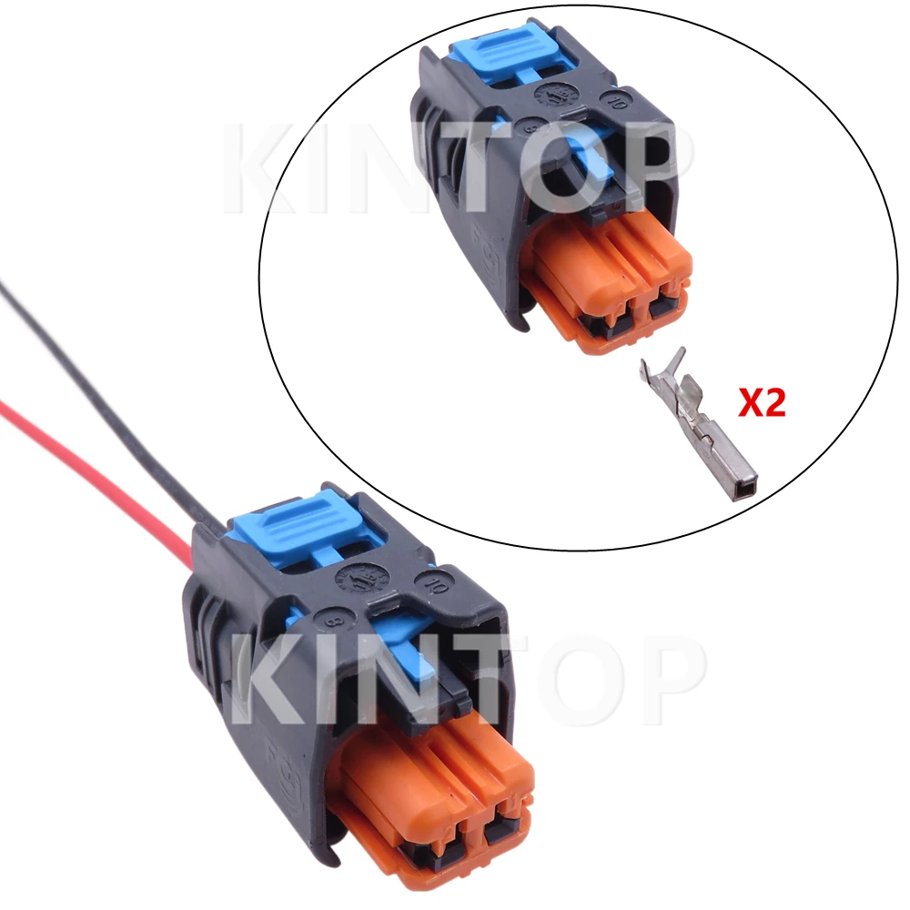 1 Set 2 Pins F387300 AC Assembly Automobile Plastic Housing Connector with Wires Auto Wire Cable Sockets