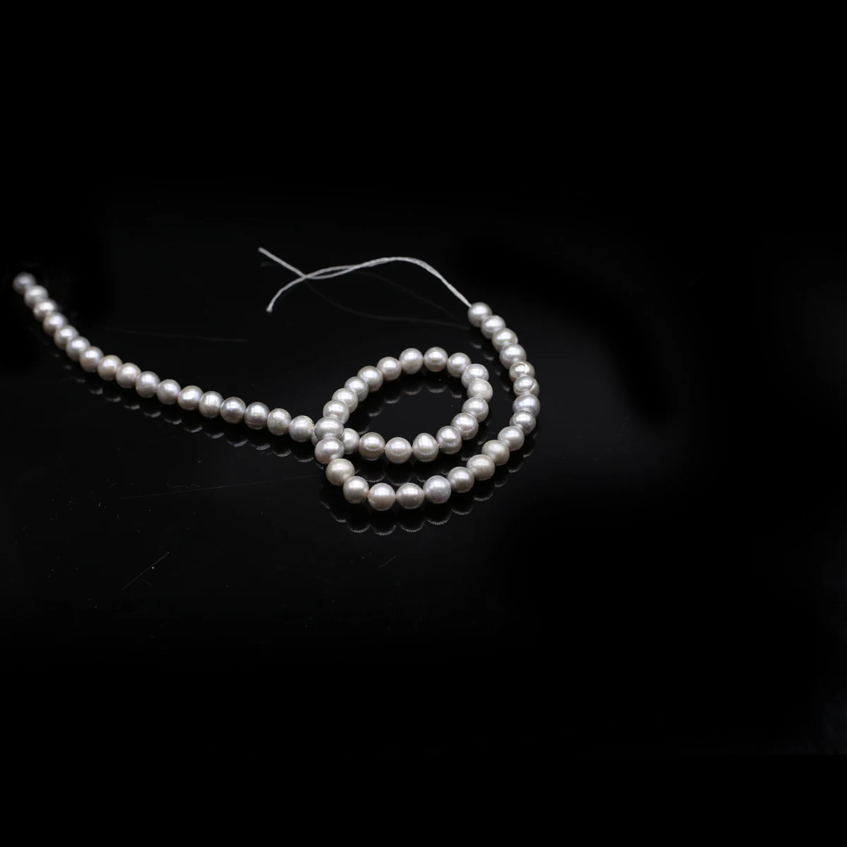 

7-8mmNatural Freshwater 100% Pearl Gray Near Round Bead Charms for DIY Women Men Necklace Jewelry Making Accessories Daily Gifts