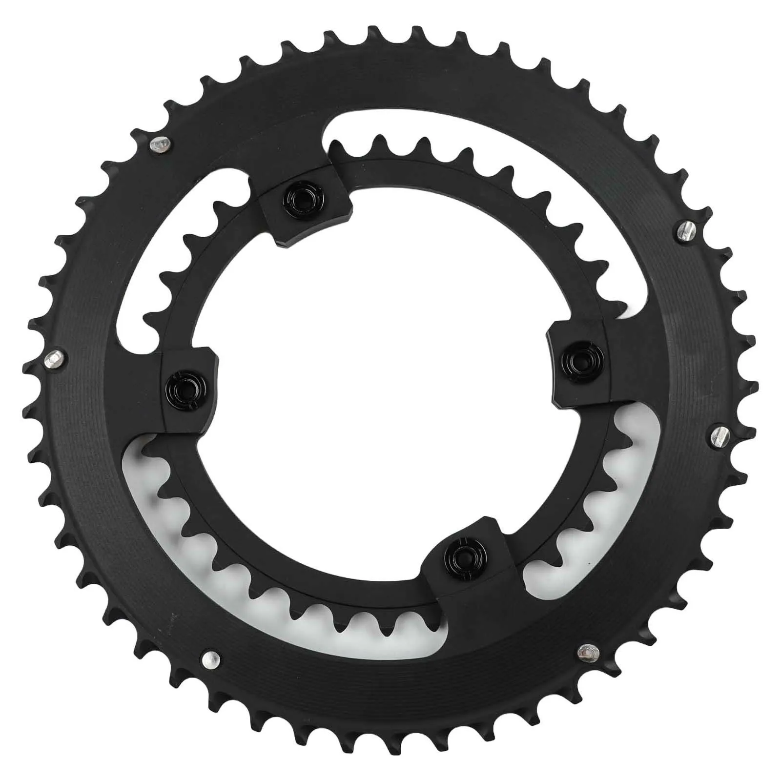

For Cycling For Road Racing 110BCD Road Bike Chainring Double Chainring Heat Treated Finish Lightweight Design