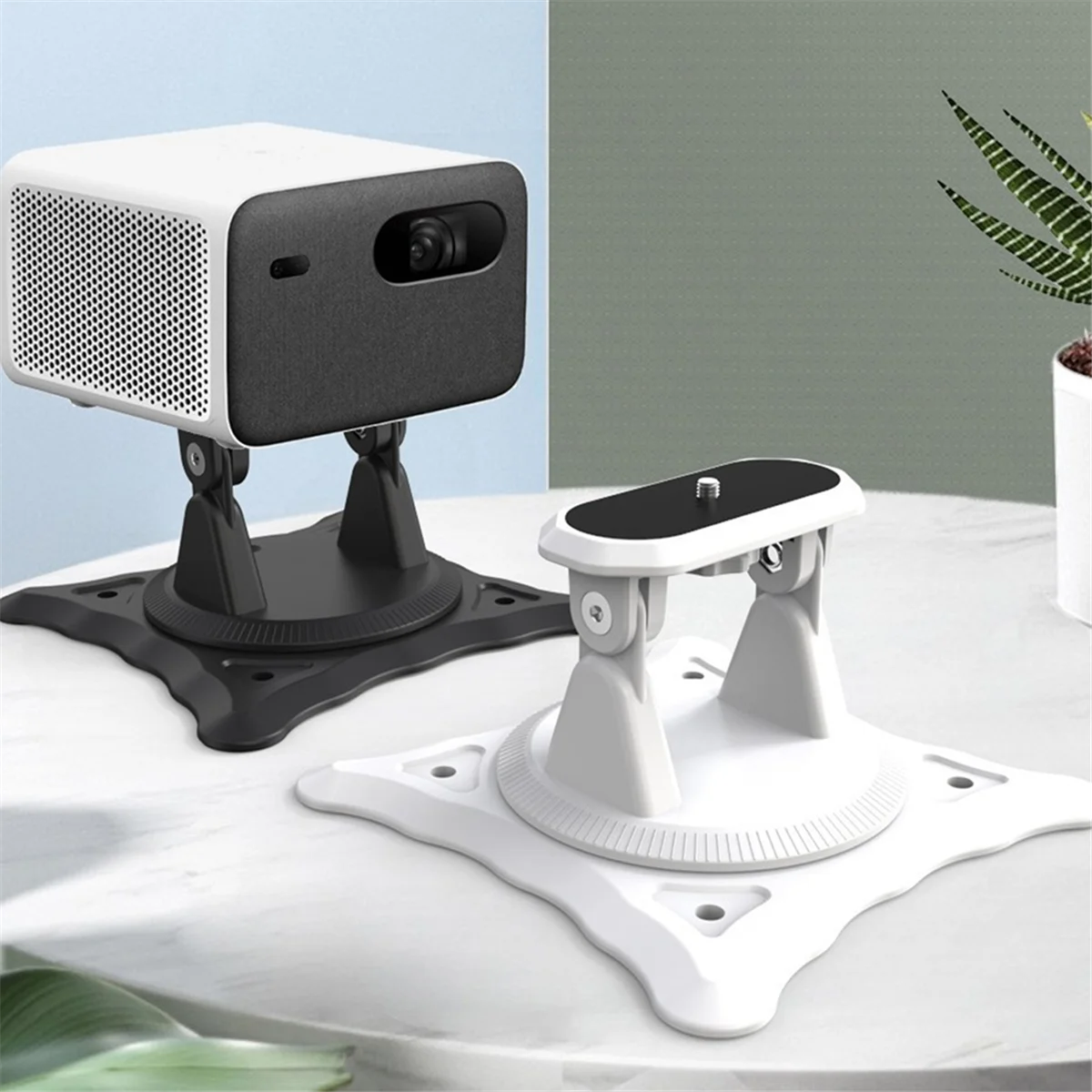 HOT Multi Functional Projector Gimbal Desktop Bracket Lifting Bracket Wall Mounted Bracket 360 Degree Rotating Bracket Black