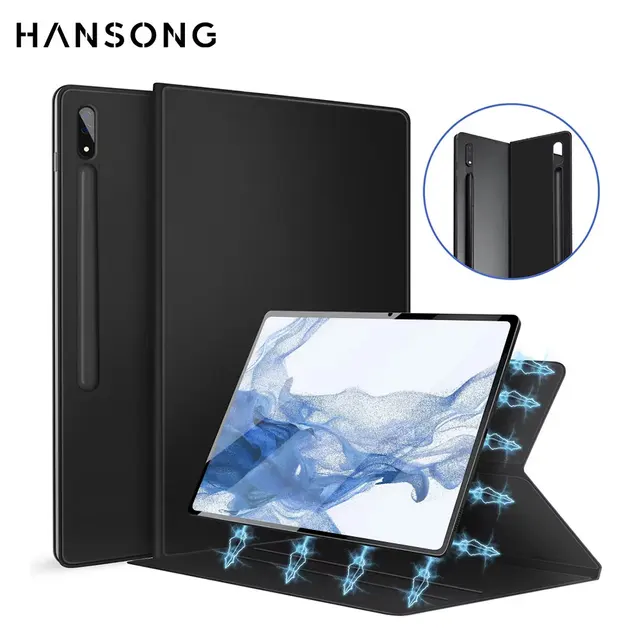 Etui na Samsung Galaxy Tab S7 S8 S9 11 S7 Plus S7 FE S8 Plus S9 Plus 12.4 S9 Ultra 14.6 Uchwyt na długopis Pokrowiec magnetyczny