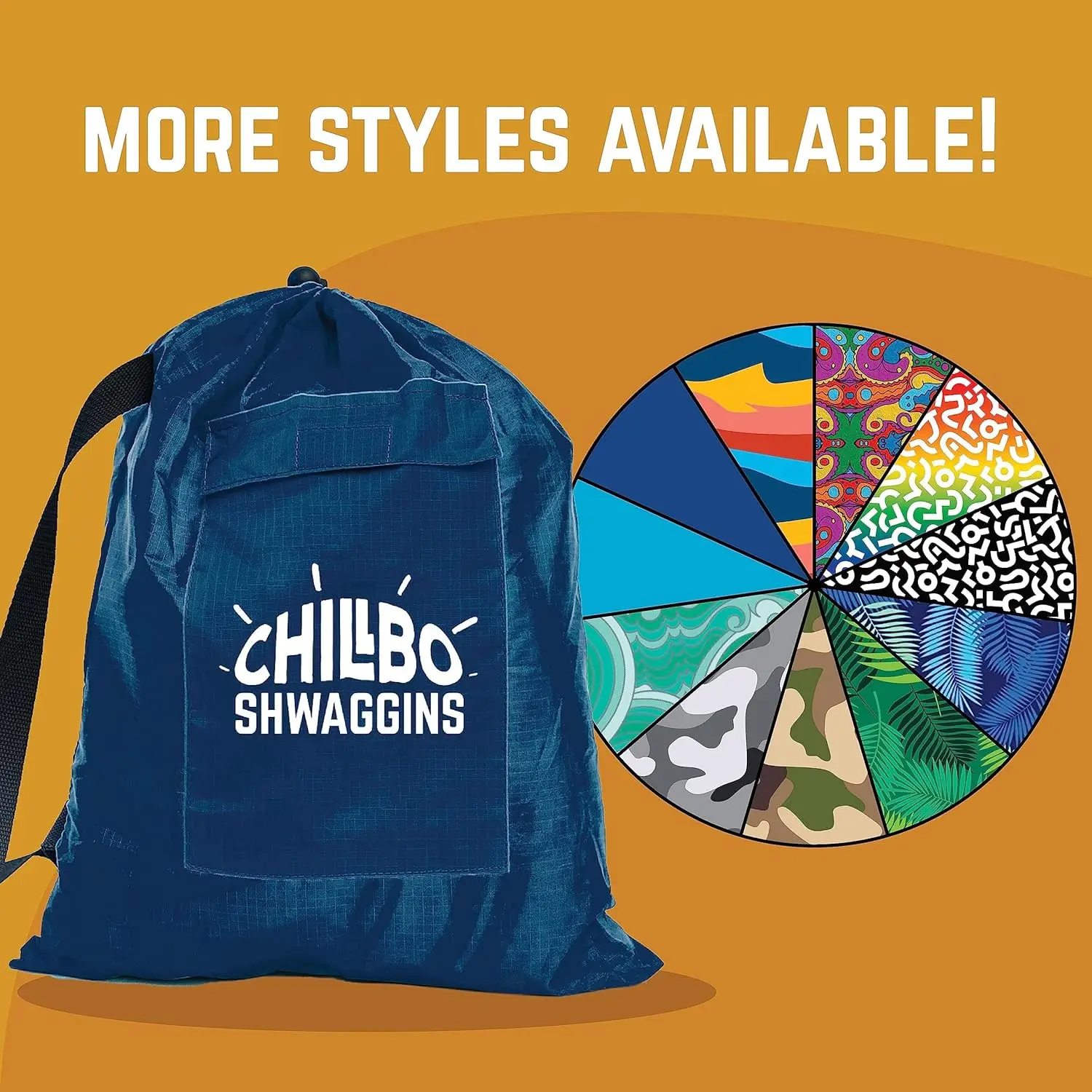 Inflatable Lounger with No-Pump Setup, Ripstop Polyester, Stability Pegs, Fun Prints for Beach, Camping, Festivals