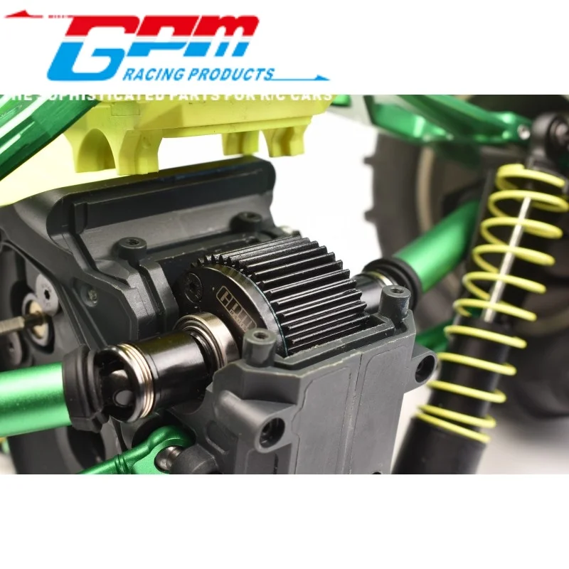 GPM MGO1200S 4140 MEDIUM CARBON STAAL DIFF CASE EN IDLER GEAR SET (47/29T/0,8M) VOOR ARRMA 1/10 GORGON 4X2 MEGA 550 / VORTEKS /
