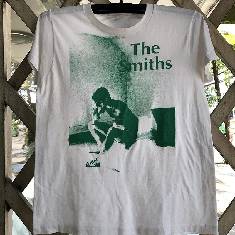Smiths Band Rock Street Y2K Retro Vibe Short Sleeve Unisex Lazy Style Pure Cotton T-Shirt Youth  Loose Fit Printed Tee