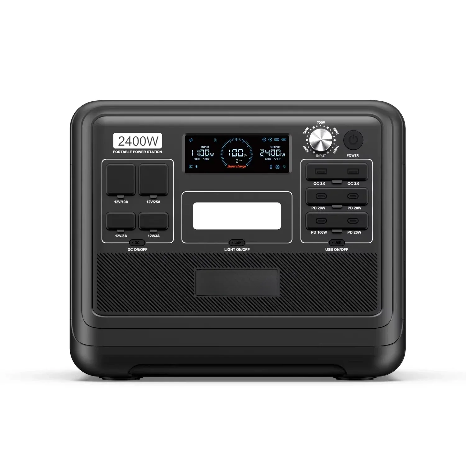 Central eléctrica portátil del generador solar de Fossibot F2400 2400W para acampar al aire libre - Versión de EE. UU.