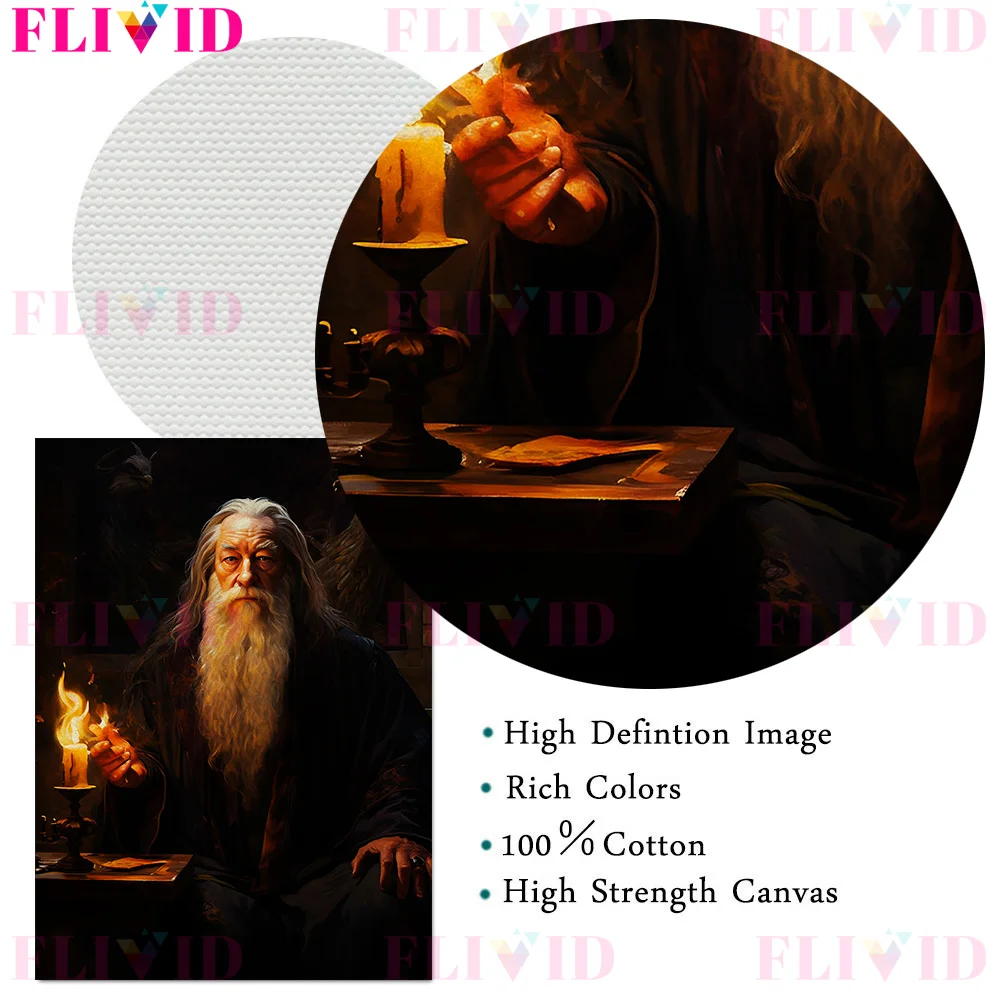 Moody Dark Academy School Of Witchcraft And Wizardry Gallery Wall Art Print The Wizard Principal Magic Teacher Art Poster Print