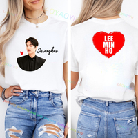 I Love Lee Min Ho T-Shirt Aesthetic Clothing Print Funny Mens Shirts T-shirts 100% Cotton Top Women Clothes Y2k Tops Goth Woman