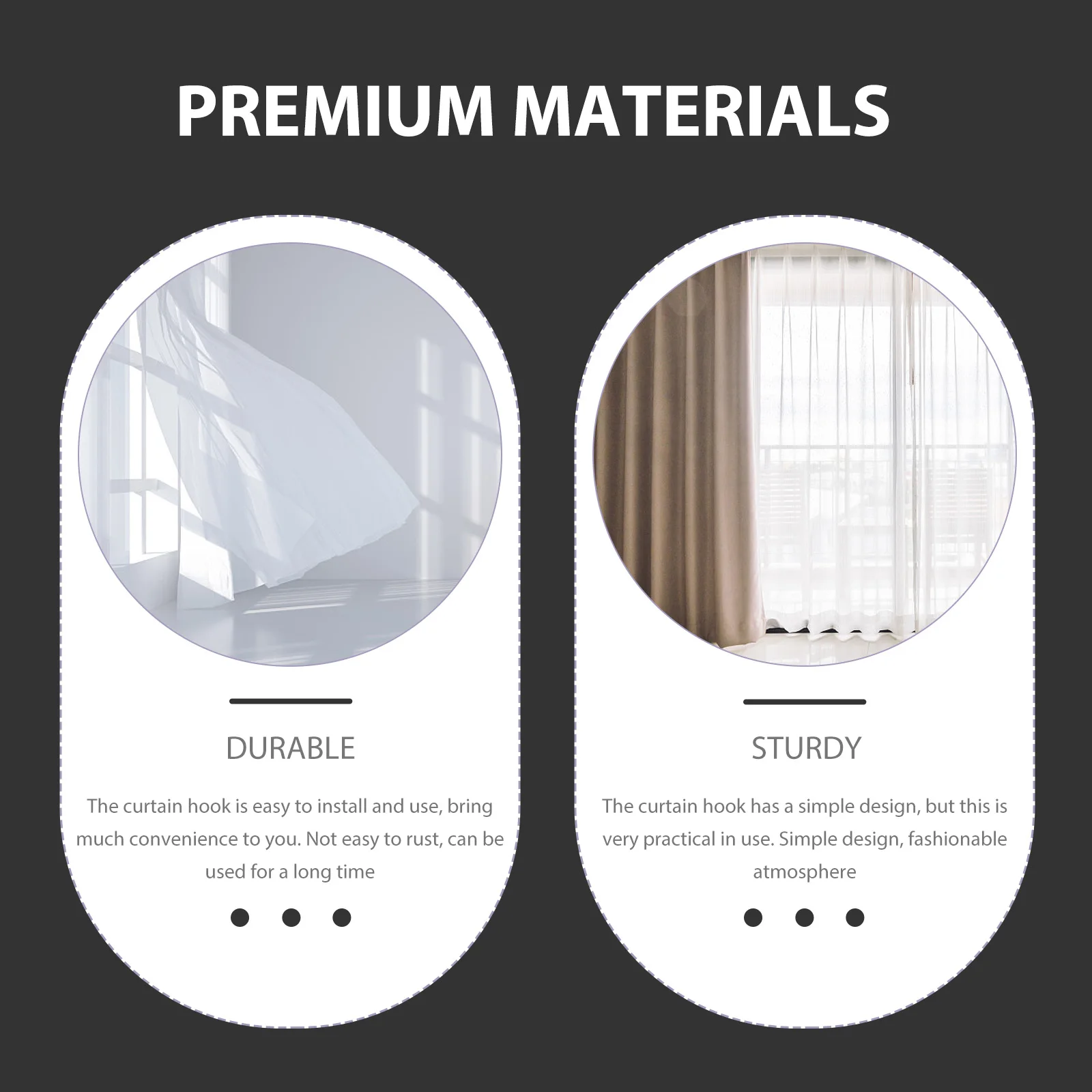 

30Pcs Stainless Steel Curtain Hooks Rustproof 4-Prong Pleat Clips Hooks for Window Drapery Convenient Installation and Use