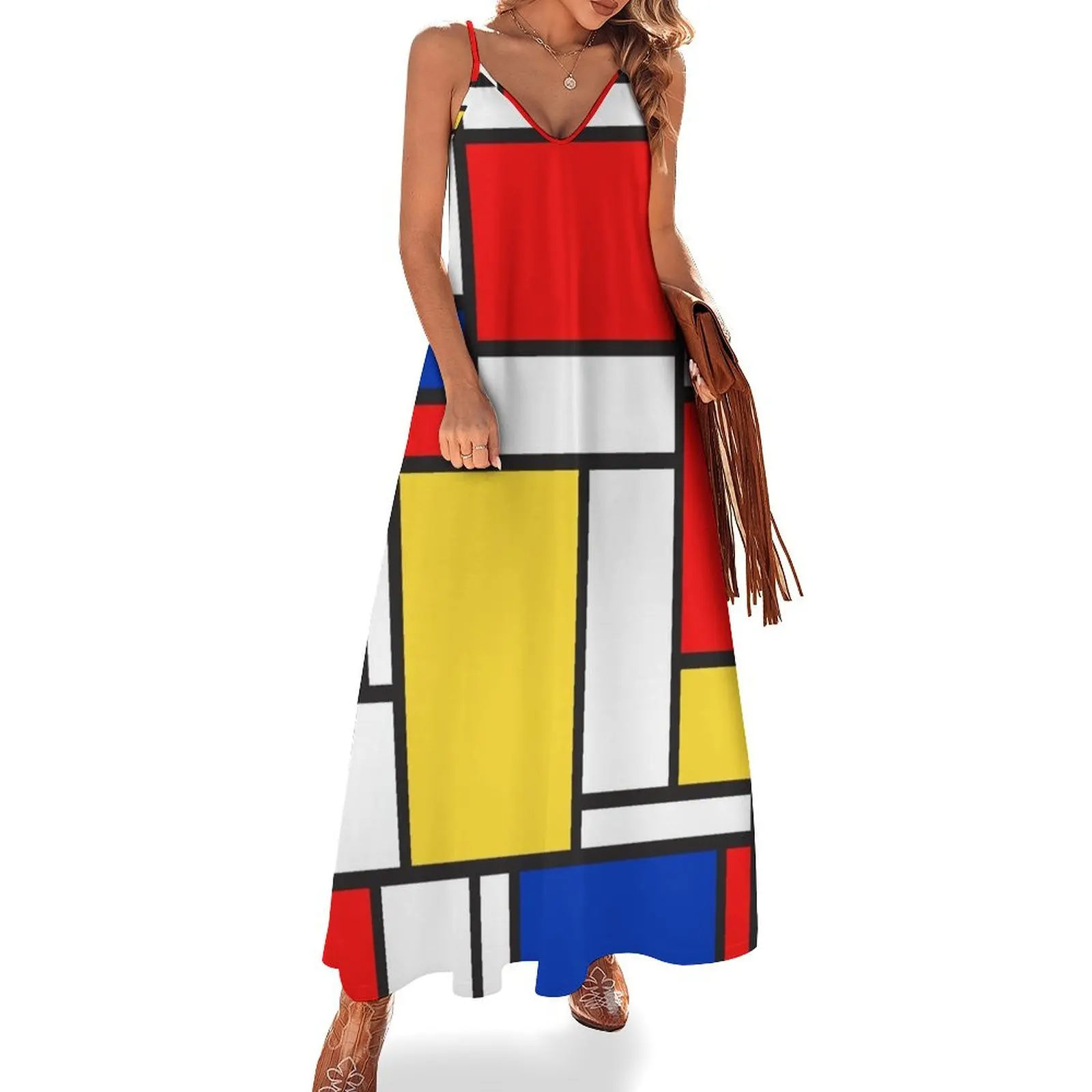 

Pop Art Sleeveless Long Dress elegant women's dresses sale dress for woman Elegant gowns Dress