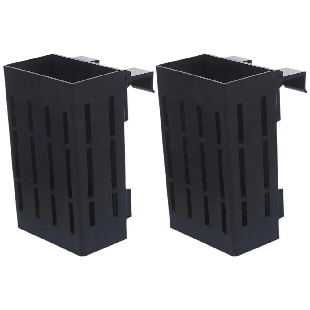

2 Pcs Black 15 Hooks Aquarium Plant Stand Fish Tank Holder with Holes Aquatic Plants Decor Hanging Baskets Plastic Pot Supplies
