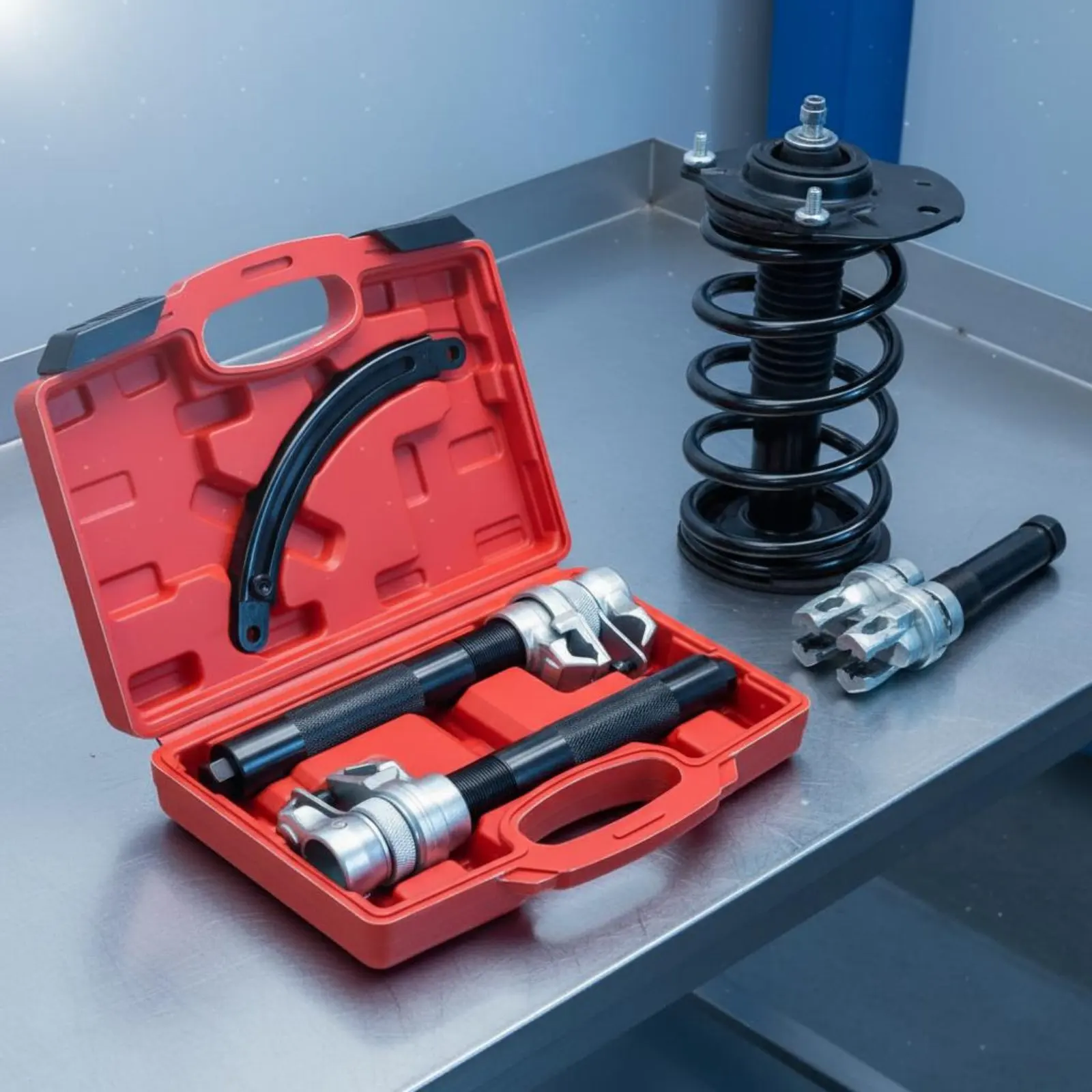 

Strut Coil Compression Tool Tool Kit Heat-Treated Grips Strut Coil Compression Tool Tool Heat-Treated Rust-resistantRust Coating