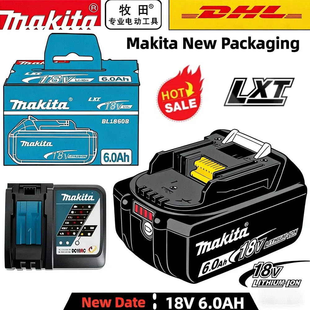 

6000mAh 18V Lithium Ion Battery Replacement For Makita Original Standard