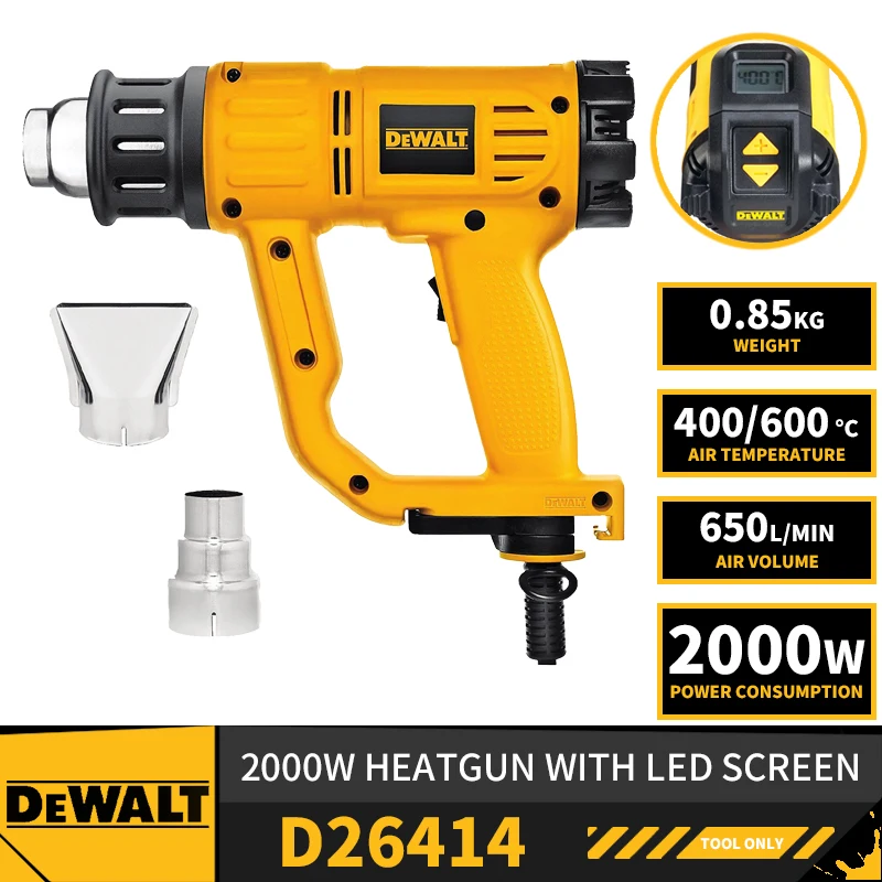 DEWALT D26414 2000W Heatgun With LED Screen