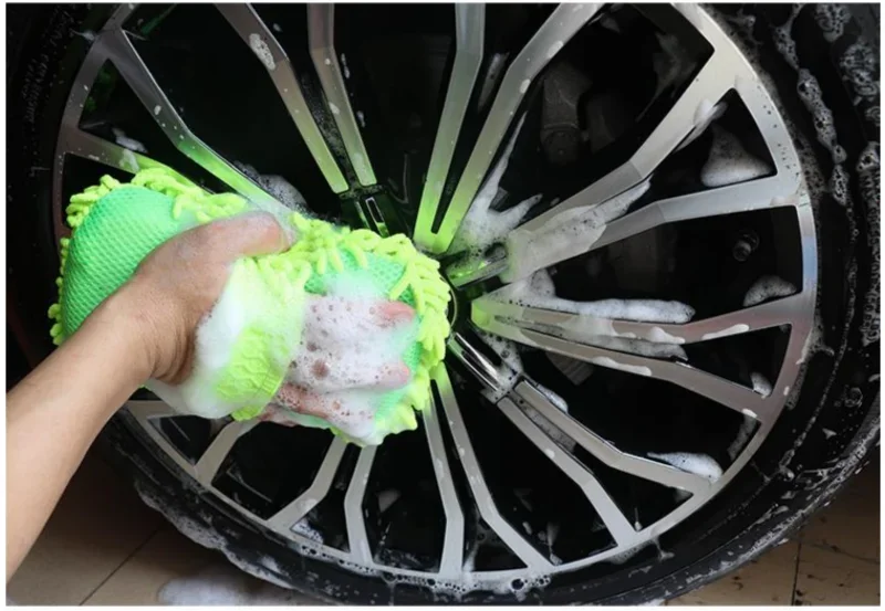 Microfiber Car Washer Sponge Auto Cleaning Detailing Brushes Washing Towel Gloves - Car Care Styling Accessories