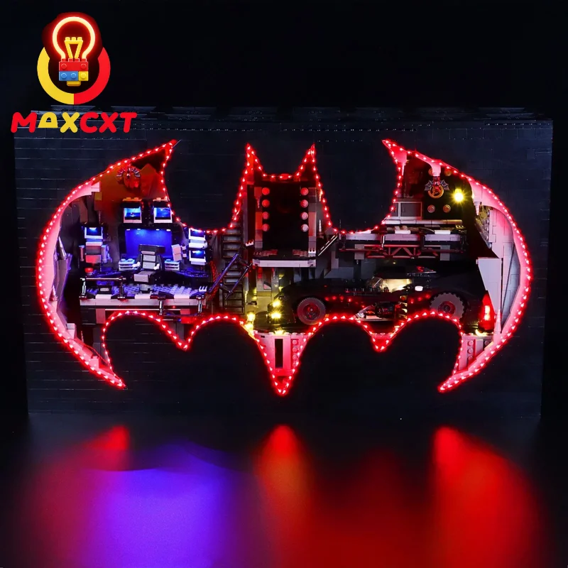 

MAXCXT LED Light Set For 76252 Batcave Shadow Box DIY Decorative Lamp With Battery Box (Not Include Lego Building Blocks Set ﻿）