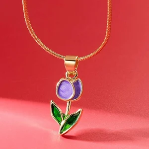 6 Büyük satış, kolye kolye, mor-no. 4