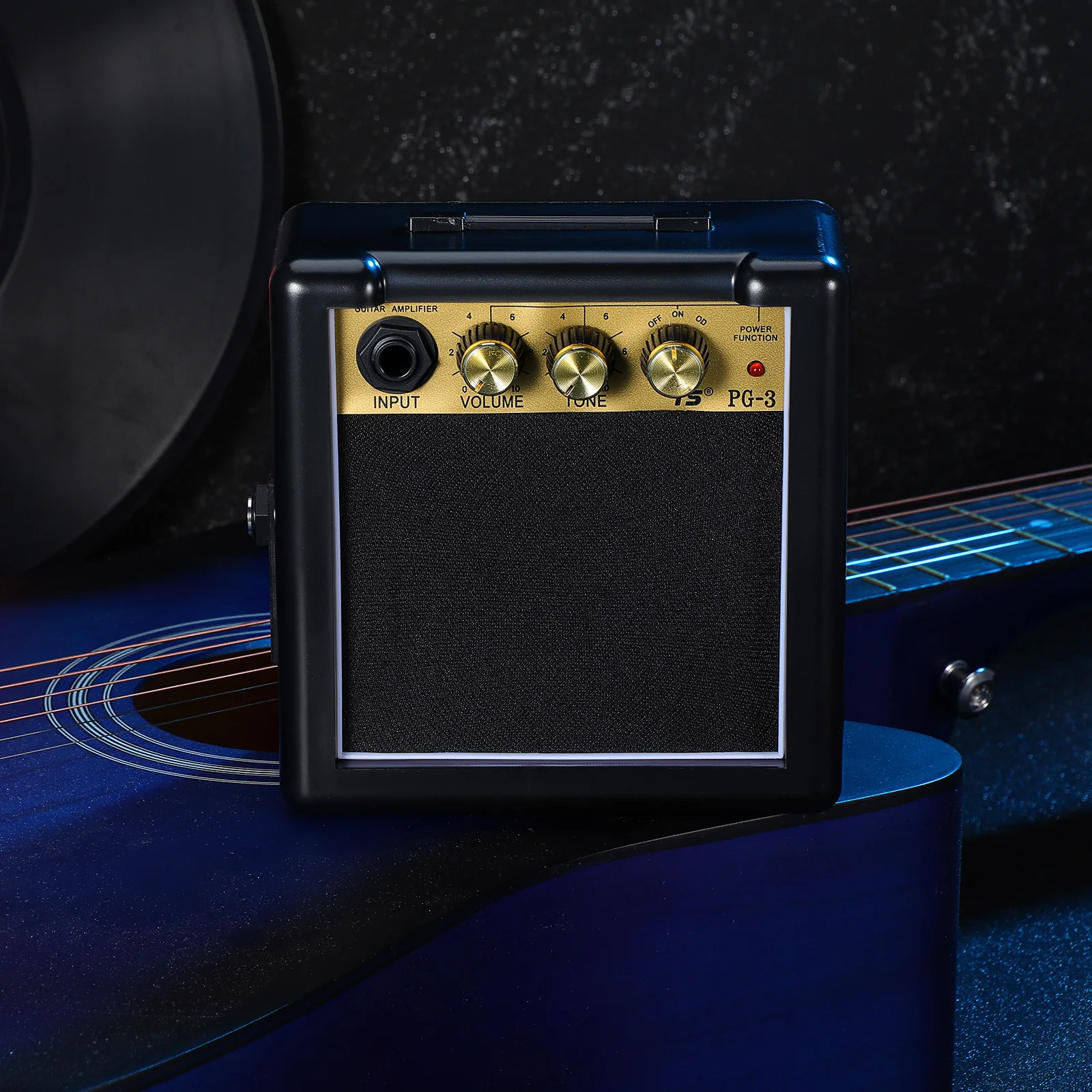 Amplificador de guitarra portátil para guitarra acústica folclórica, potenciador de sonido para uso en exteriores, guitarras con altavoz de tono claro y reducción de ruido