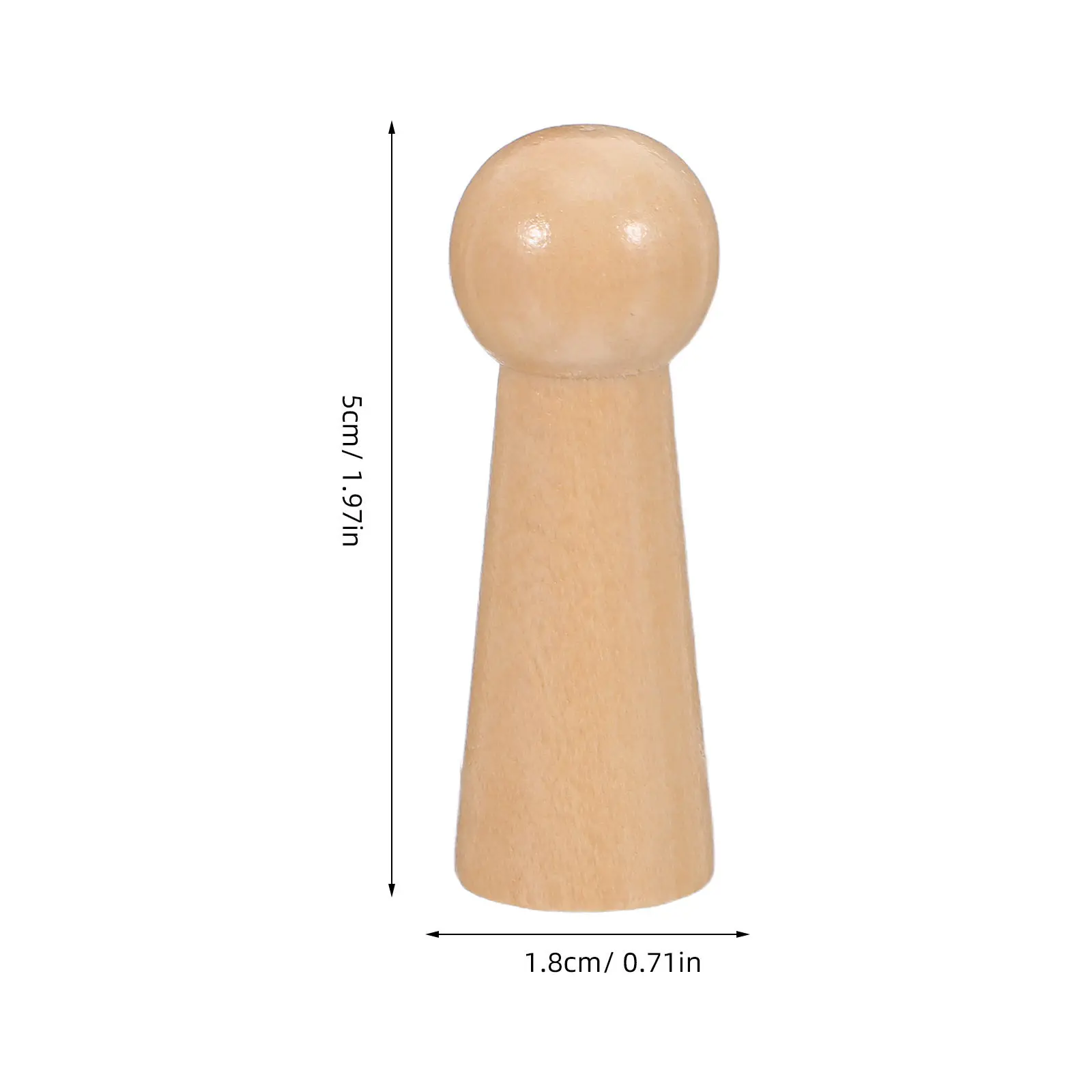 10Pcs Solid Wood Shaker Pegs Long Screw-on Unfinished Wall Hooks for Bedroom Bathroom Hat Towel Key Hanging DIY Paintable