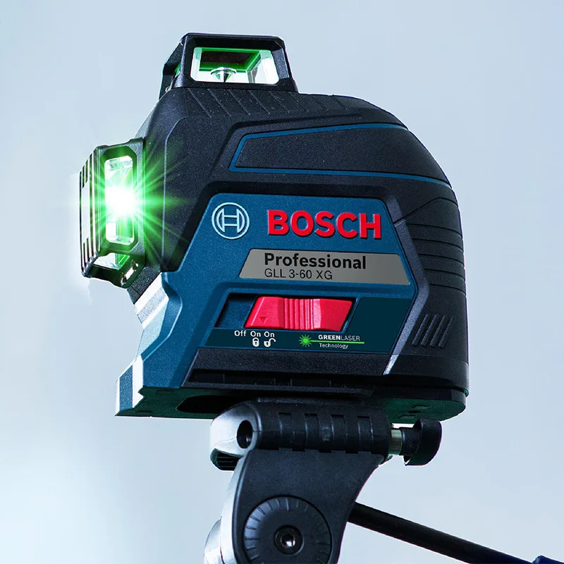 Professional Bosch GLL 3-60 XG Laser Level Green Beam Battery Powered Self-Leveling 4D 360 Horizontal Vertical Measure Tool