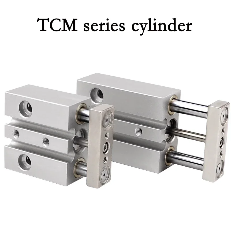 TCM Series Guided Cylinder 12/16/20/25/32/40/50/63mm Bore Three Axes Three Rods 5-400mm Stroke With Magnet Pneumatic Cylinders