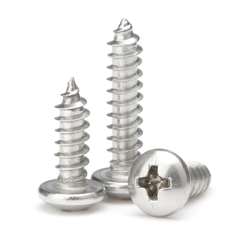 M1.2 M1.4 M1.5 M1.6 M1.7 M2 M2.2 M2.3 M2.6 Small 304 stainless steel Cross Phillips Pan Round Head Self tapping Screw