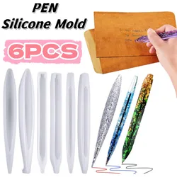 New Transparent Pen Silicone Mold Diy Ballpoint Pen Mold Creative Dried Flower Epoxy Resin Pen Casting Mold Clear Jewelry Making