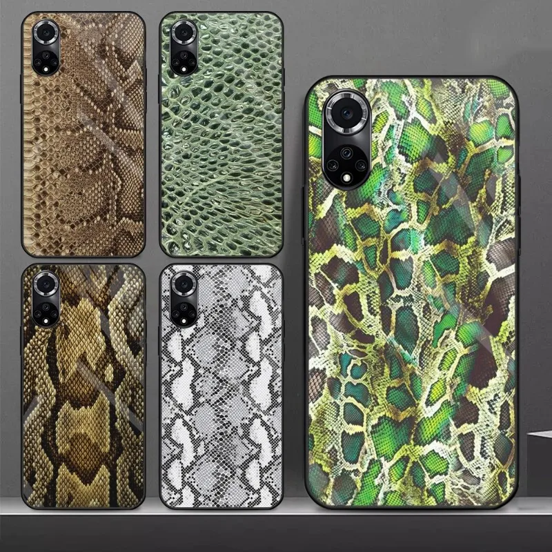 Leather Snake Scales Phone Case For Samsung A 54 34 70 52 71 72 81 91 E S 33 20 S 12 10 21 22 13 30 42 50 51 Glass