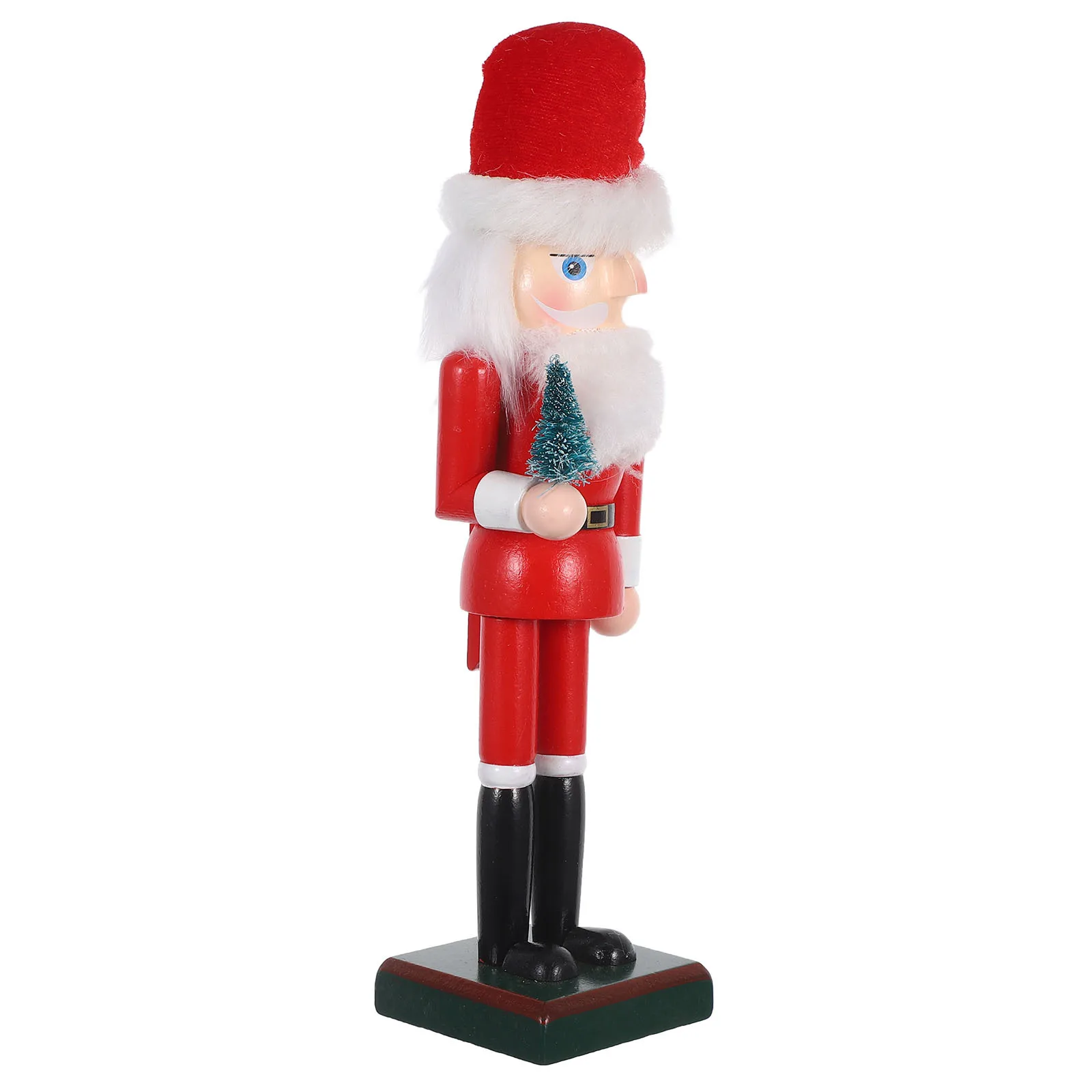 

Santa Nutcracker 25cm Wooden Christmas Decorations Handcrafted Holiday Tabletop Mantel Fireplace Soldier Statue